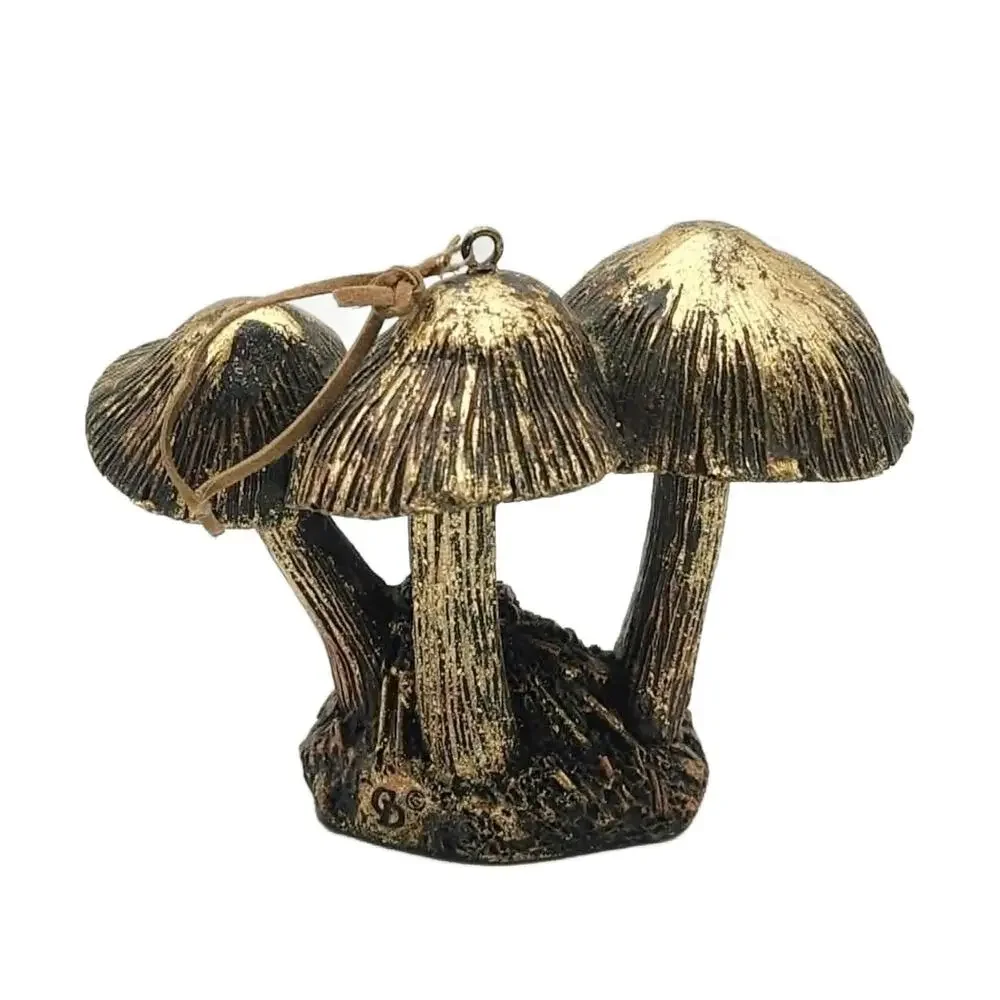 Mid Century Modern Hanging Mushroom Cluster Ornament Sculpture, Signed, 1950s